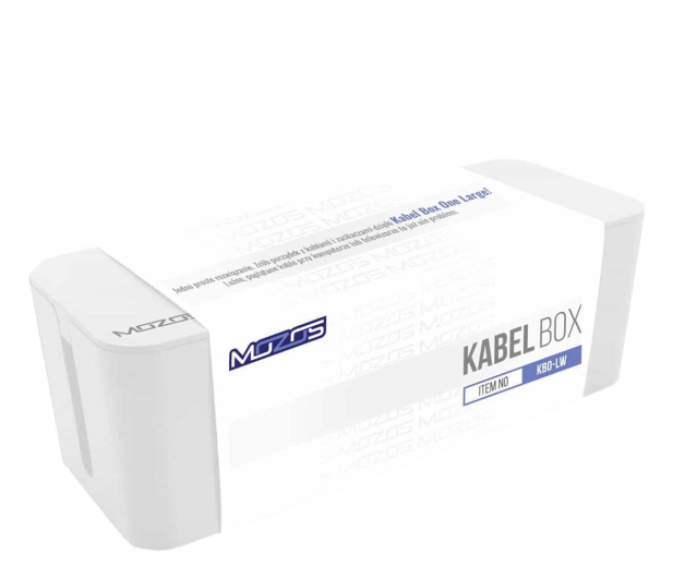 MOZOS Organizer na kable i listwy Biały - 1095137 - zdjęcie